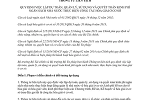 Thông tư liên tịch 100/2014/TTLT-BTC-BTP dự toán quản lý quyết toán kinh phí hòa giải ở cơ sở