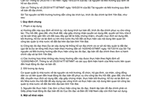 Hướng dẫn 1528/HD-STNMT 2014 công tác trích lục trích đo địa chính tại tỉnh Yên Bái