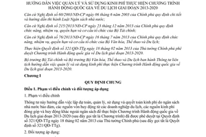 Thông tư liên tịch 101/2014/TTLT/BTC-BVHTTDL kinh phí Chương trình Hành động quốc gia Du lịch 2013-2020