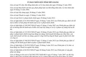 Quyết định 23/2014/QĐ-UBND Quy chế phối hợp quản lý trật tự xây dựng trên địa bàn Tiền Giang