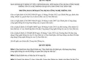 Quyết định 240/QĐ-BCĐ 2014 ứng dụng công nghệ thông tin cơ quan làm công tác dân tộc
