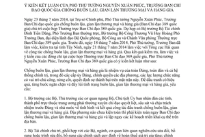 Thông báo 302/TB-VPCP 2014 ý kiến kết luận Phó Thủ tướng chống buôn lậu gian lận thương mại hàng giả