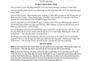 Quyết định 10/2014/QĐ-UBND tiêu chí công nhận Phường Thị trấn đạt chuẩn văn minh đô thị Tuyên Quang