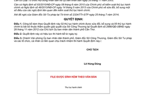 Quyết định 2049/QĐ-UBND 2014 thủ tục hành chính sửa đổi bãi bỏ Sở Công Thương Cần Thơ