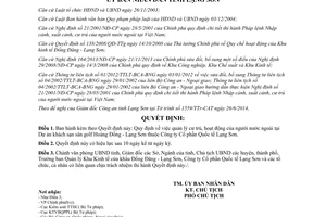 Quyết định 12/2014/QĐ-UBND quản lý cư trú hoạt động người nước ngoài Dự án Hoàng Đồng Lạng Sơn