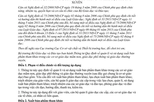 Thông tư 21/2014/TT-BGDĐT quản lý sử dụng xuất bản phẩm tham khảo mầm non phổ thông