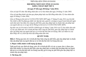 Nghị quyết 09/2014/NQ-HĐND kinh phí giáo dục pháp luật chuẩn tiếp cận pháp luật An Giang