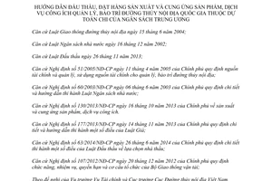 Thông tư 26/2014/TT-BGTVT đấu thầu đặt hàng sản xuất cung ứng sản phẩm dịch vụ công ích quản lý