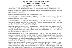 Nghị quyết 06/2014/NQ-HĐND mức thu học phí giáo dục mầm non phổ thông công lập 2014 2015 An Giang