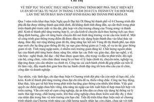 Chỉ thị 14/2014/CT-UBND tổ chức thực hiện 6 Chương trình đột phá 187-KL/TU Hồ Chí Minh