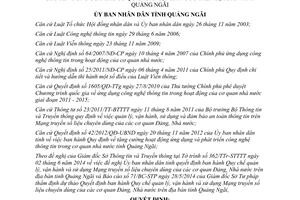 Quyết định 34/2014/QĐ-UBND quản lý vận hành Mạng truyền số liệu cơ quan Đảng Nhà nước Quảng Ngãi