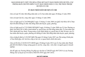 Quyết định 03/2014/QĐ-UBND Quy chế Văn hóa công sở Ủy ban nhân dân Củ Chi Hồ Chí Minh