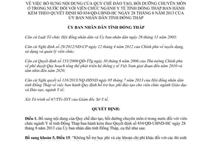 Quyết định 626/QĐ-UBND-HC 2014 bổ sung 854/QĐ-UBND-HC đào tạo bồi dưỡng chuyên môn y tế Đồng Tháp