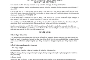 Nghị quyết 04/2014/NQ-HĐND thu nộp quản lý sử dụng phí trông giữ xe đạp xe máy xe ô tô Khánh Hòa