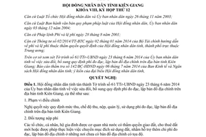 Nghị quyết 66/2014/NQ-HĐND phí đo đạc lập bản đồ địa chính Kiên Giang