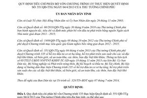 Quyết định 21/2014/QĐ-UBND tiêu chí phân bổ vốn Chương trình 135 thực hiện 551/QĐ-TTg Đắk Lắk