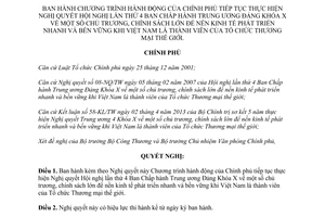 Nghị quyết 49/NQ-CP 2014 chủ trương chính sách lớn kinh tế phát triển nhanh bền vững