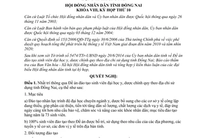 Nghị quyết 121/NQ-HĐND 2014 Đề án đào tạo sinh viên đại học y dược chính quy theo địa chỉ sử dụng Đồng Nai