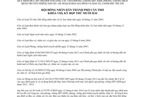 Nghị quyết 06/2014/NQ-HĐND mức hỗ trợ Cộng tác viên phòng chống HIV/AIDS Dân số kế hoạch hóa Cần Thơ