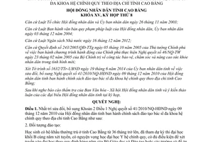 Nghị quyết 09/2014/NQ-HĐND sửa đổi 41/2010/NQ-HĐND đào tạo bác sĩ đa khoa Cao Bằng