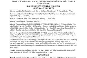 Nghị quyết 10/2014/NQ-HĐND sửa đổi 14/2012/NQ-HĐND giá dịch vụ khám chữa bệnh Cao Bằng