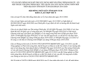 Nghị quyết 03/2014/NQ-HĐND hỗ trợ xây dựng công trình kinh tế xã hội nông thôn mới Kon Tum 2014-2020