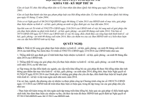 Nghị quyết 109/2014/NQ-HĐND thực hiện nhiệm vụ kinh tế xã hội quốc phòng an ninh 6 tháng cuối 2014 Đồng Nai