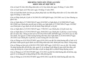 Nghị quyết 103/2014/NQ-HĐND mức thu phí lệ phí tỷ lệ trích nộp ngân sách nhà nước Lai Châu