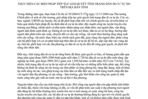 Chỉ thị 17/CT-UBND 2014 biện pháp giải quyết tình trạng dân di cư tự do Bình Phước