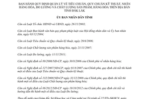 Quyết định 25/2014/QĐ-UBND quản lý tiêu chuẩn quy chuẩn kỹ thuật nhãn hàng hóa Đắk Lắk