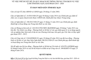 Quyết định 1147/QĐ-UBND 2014 Quy hoạch hệ thống Trung tâm Dịch vụ việc làm Bắc Kạn 2015 2020