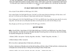 Quyết định 30/2014/QĐ-UBND sửa đổi số lượng cán bộ công viên chức được hưởng phụ cấp Vĩnh Phúc