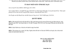 Quyết định 1150/QĐ-UBND 2014 phong trào học tập suốt đời đến 2020 theo 281/QĐ-TTg Bắc Kạn