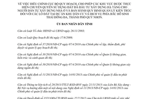 Quyết định 2233/QĐ-UBND 2014 điều chỉnh khu vực chuyển quyền sử dụng đất đã đầu tư xây dựng Bình Định