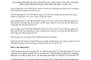 Thông tư 91/2014/TT-BTC chi tiêu tổ chức Đại hội đồng Liên minh Nghị viện Thế giới lần thứ 132