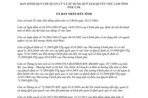 Quyết định 26/2014/QĐ-UBND Quy chế Quản lý sử dụng Quỹ giải quyết việc làm Đắk Lắk