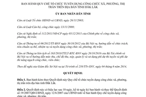 Quyết định 23/2014/QĐ-UBND Quy chế tổ chức tuyển dụng công chức xã phường thị trấn Đắk Lắk