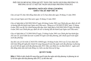 Nghị quyết 96/2014/NQ-HĐND quyết toán thu xử lý kết dư ngân sách địa phương 2012 Lâm Đồng