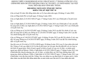 Nghị quyết 13/2014/NQ-HĐND lệ phí trước bạ xe ôtô tổ chức cá nhân nước ngoài chuyển nhượng Sóc Trăng