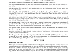 Quyết định 54/2014/QĐ-UBND chức năng quyền hạn tổ chức của Ban quản lý khu công nghiệp Ninh Thuận