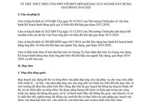 Kế hoạch 50/KH-UBND ứng phó biến đổi khí hậu Xây dựng 2014 2020 An Giang