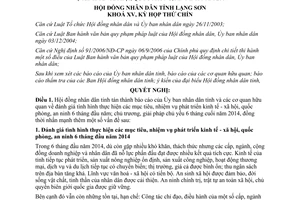 Nghị quyết 139/2014/NQ-HĐND nhiệm vụ kinh tế xã hội quốc phòng an ninh 2014 Lạng Sơn