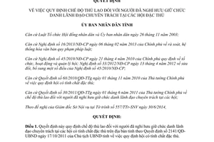 Quyết định 40/2014/QĐ-UBND thù lao người đã nghỉ hưu lãnh đạo hội tính chất đặc thù Thừa Thiên Huế