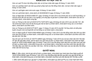 Nghị quyết 08/2014/NQ-HĐND điều chỉnh giá dịch vụ khám chữa bệnh 18/2012/NQ-HĐND Yên Bái