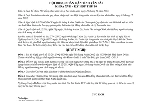 Nghị quyết 04/2014/NQ-HĐND bãi bỏ 03/2012/NQ-HĐND hỗ trợ hộ gia đình người có công Yên Bái 2012 2015