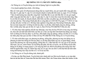 Công điện 930/CĐ-PCLB&TKCN 2014 đảm bảo an toàn thông tin liên lạc phòng chống bão