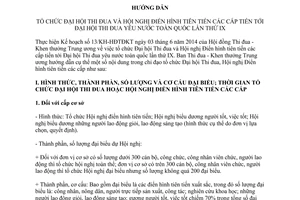 Hướng dẫn 1700/HD-BTĐKT năm 2014 tổ chức Đại hội Thi đua Hội nghị điển hình tiên tiến các cấp