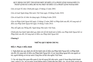 Nghị định 70/2014/NĐ-CP hướng dẫn Pháp lệnh Ngoại hối và Pháp lệnh Ngoại hối sửa đổi