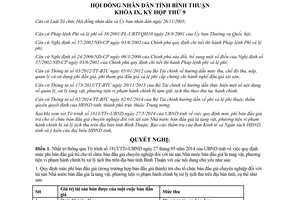 Nghị quyết 59/2014/NQ-HĐND mức phí bán đấu giá tài sản Nhà nước Bình Thuận