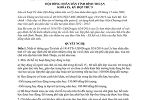 Nghị quyết 61/2014/NQ-HĐND kiêm nhiệm tổ chức phổ cập giáo dục xóa mù chữ Bình Thuận